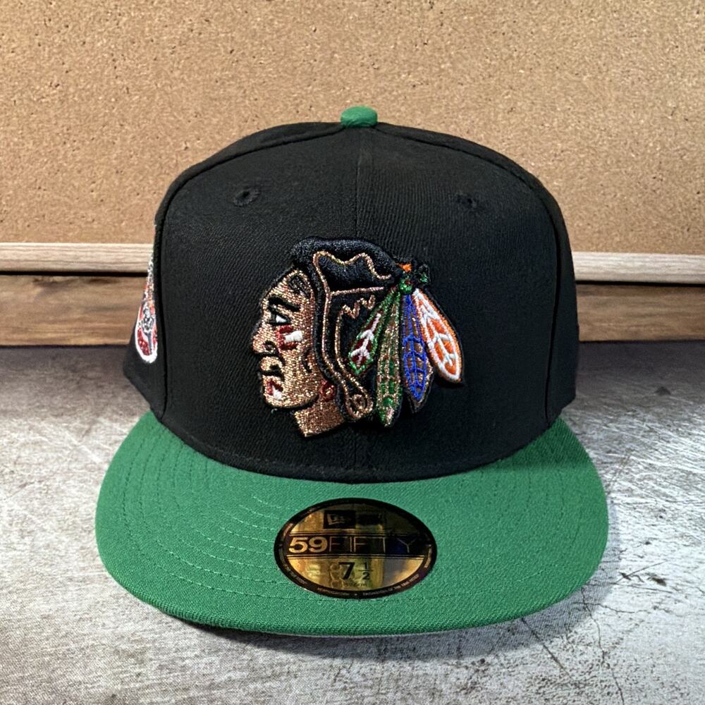 New Era 59Fifty Exclusive Chicago Blackhawks Hat Size 7 1/2 606 Brims